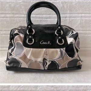 Coach Black Patent Leather 2 in 1 Style Satchel bag